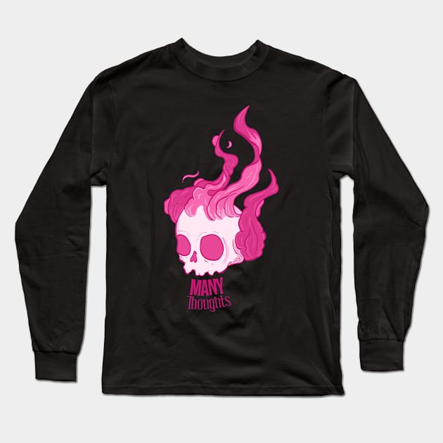 Many Thoughts Long Sleeve T-Shirt by Sons of Skull